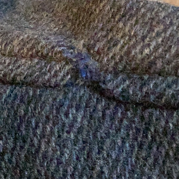 LAUREN Ralph Lauren BLUE TWEED MOTO LAMBSWOOL JACKET SZ. 10 & WOOL/SILK SCARF - Picture 10 of 14